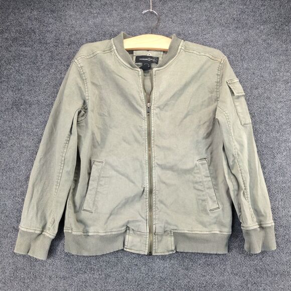 Treasure and Bond Full Zip Jacket Size L 10/12 Green Shoulder Pocket - Picture 2 of 13